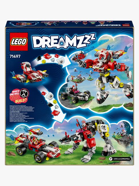 LEGO DREAMZzz 71497 Coopers tigerrobot och Zeros hot rod-bil