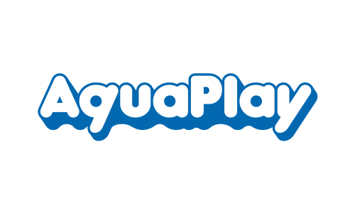 Logga med 'AquaPlay' i blå text.