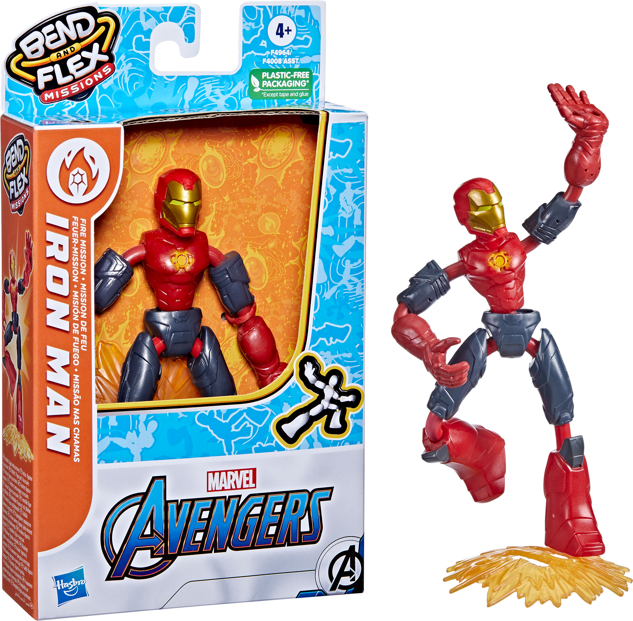 Marvel Avengers Bend And Flex Iron Man Figur 15 cm