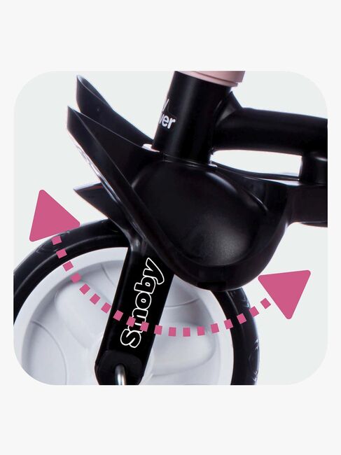 Smoby Trehjuling Baby Driver Plus, Pink