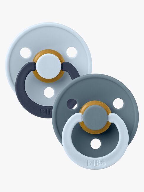 BIBS Studio Colour Fusion Napp 2-Pack Stl 3, Baby Blue Petrol mix