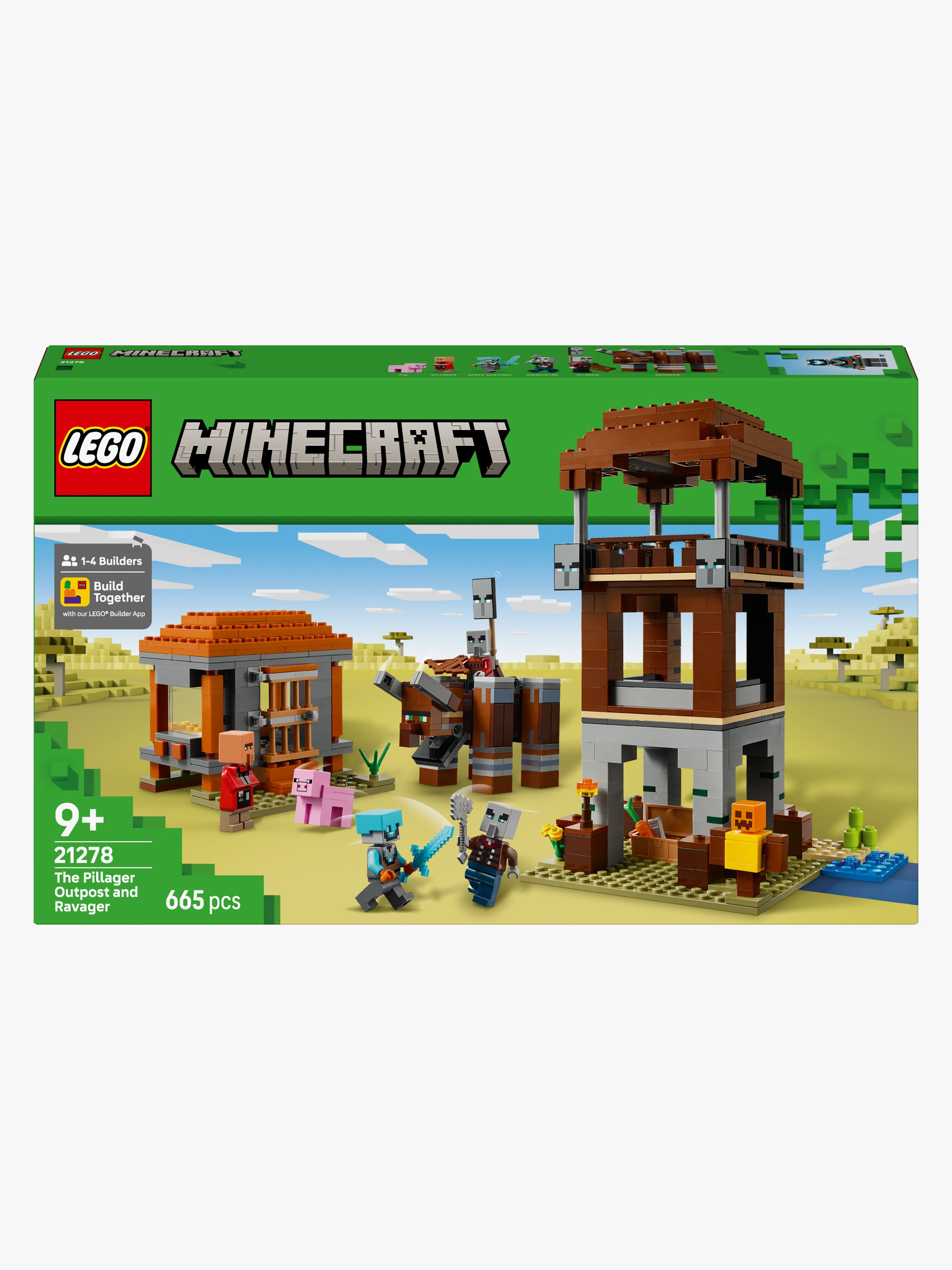 LEGO Minecraft 21278 Plundrarvakttorn och vildtjur