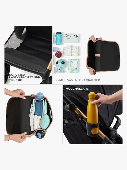 Kinderkraft MOOV 2 3-in-1 Kombivagn, Sand Beige