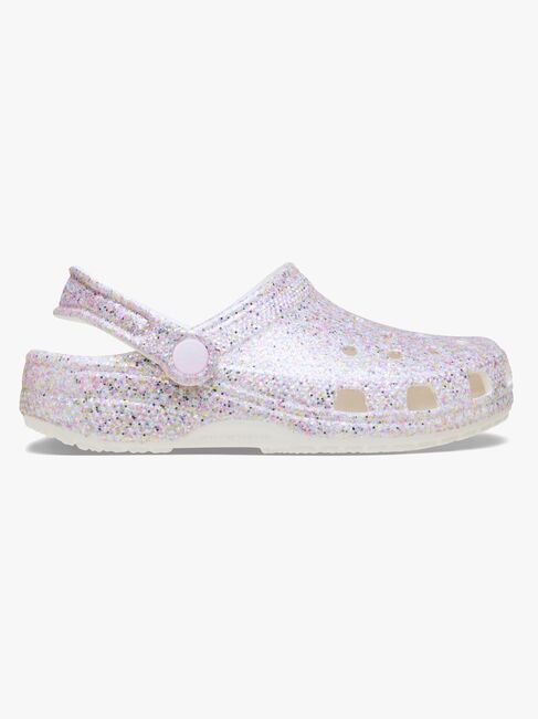 Crocs Classic Fantasy Glitter Tofflor, Vit