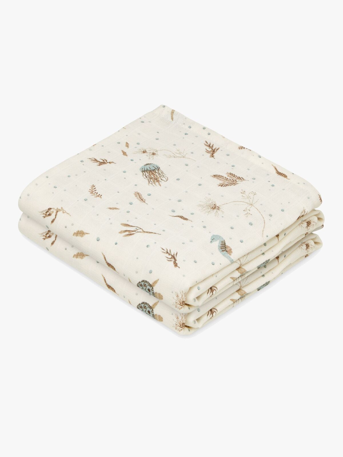 Cam Cam Copenhagen Muslinfiltar Mönstrade 2-Pack, Sea Garden