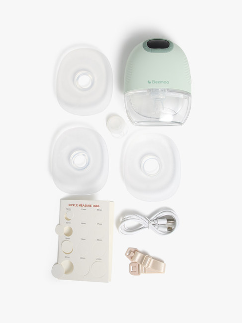 Beemoo CARE Wearable Slim Elektrisk Bröstpump Singel, Soft Green