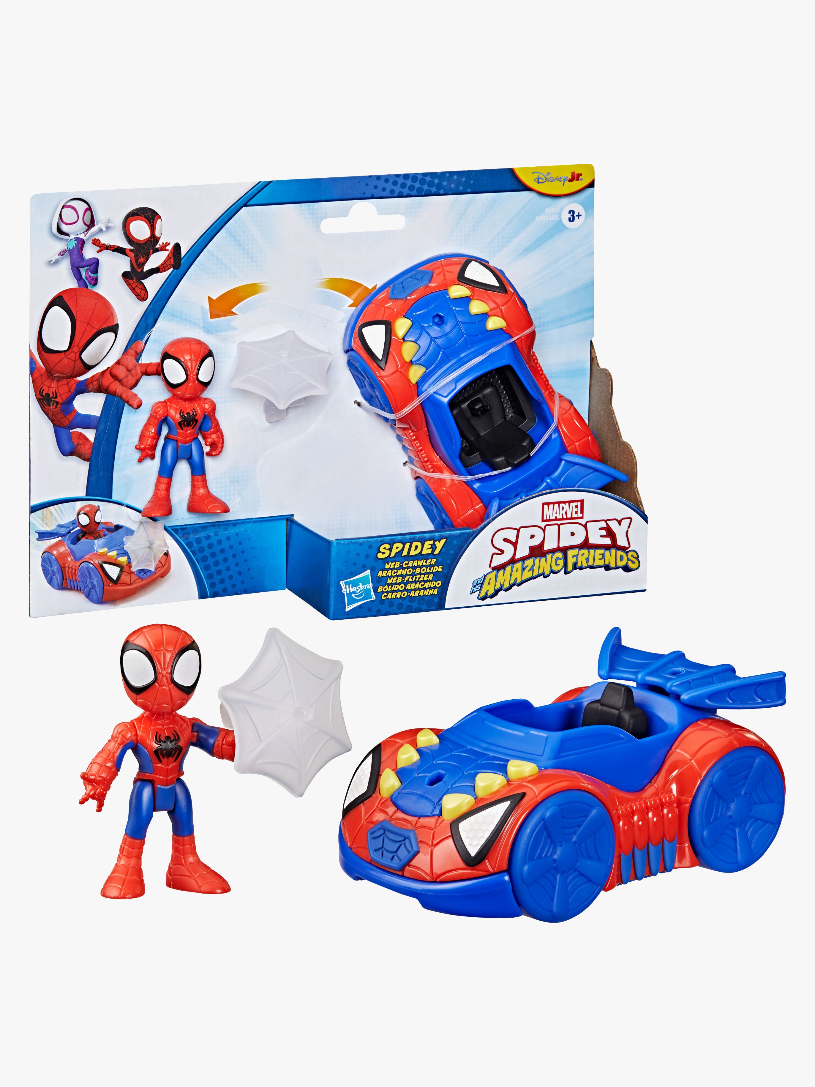 Spidey And His Amazing Friends Figur med Fordon Spidey Web Crawler