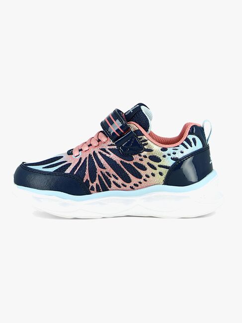 Leaf Malmen Blinkande Sneakers, Navy/Pink