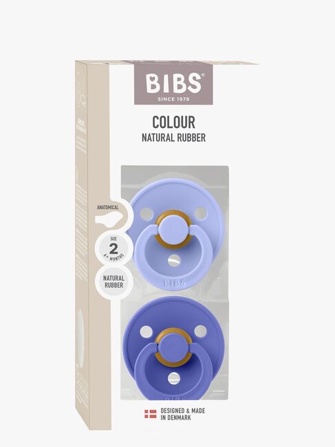 BIBS Colour Napp 2-Pack Latex Stl 2 Anatomisk, Hush/Grape