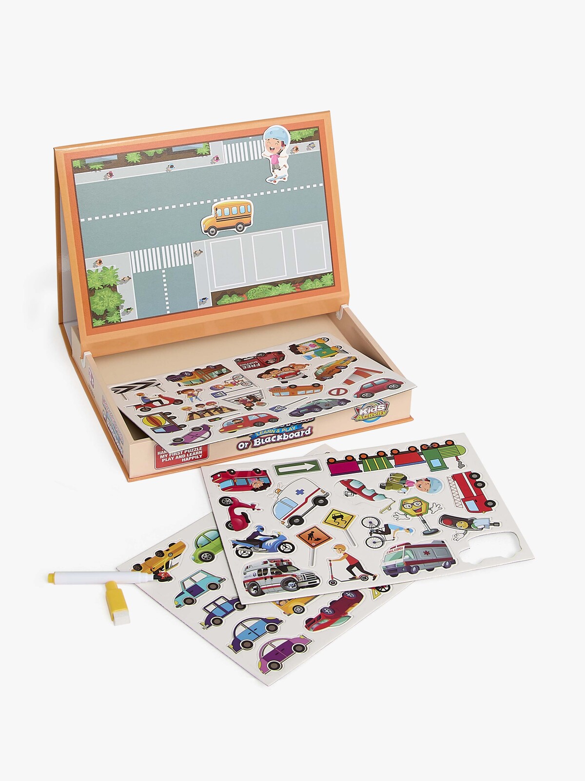Fippla 2-i-1 Magnettavla & Rittavla Bilar