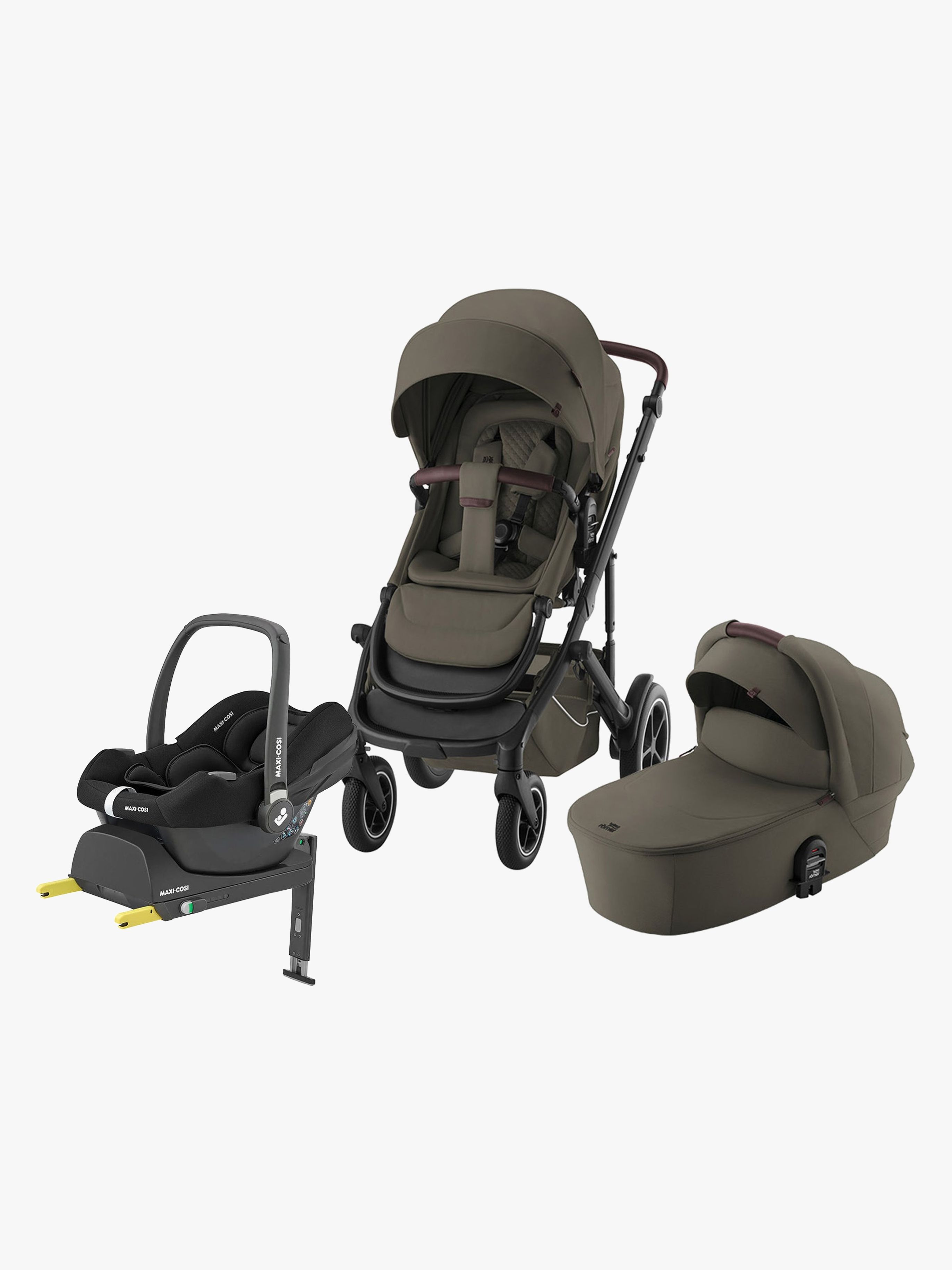 Britax Römer Smile 5Z Duovagn inkl. Maxi-Cosi Carbiofix &  Bas, Urban Olive Lux