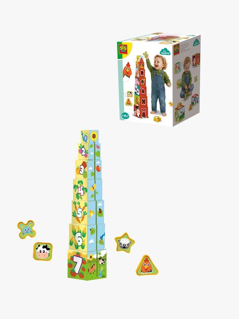 SES Creative Stapelklossar Bondgårdsdjur 2-i-1