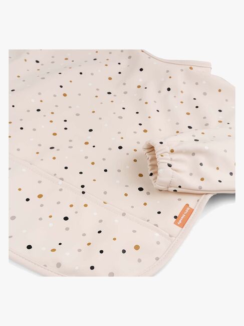 Done By Deer Långärmad Haklapp Med Ficka Happy Dots, Powder