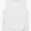 Hyperfied Jersey Knot Tank Top, Snow White