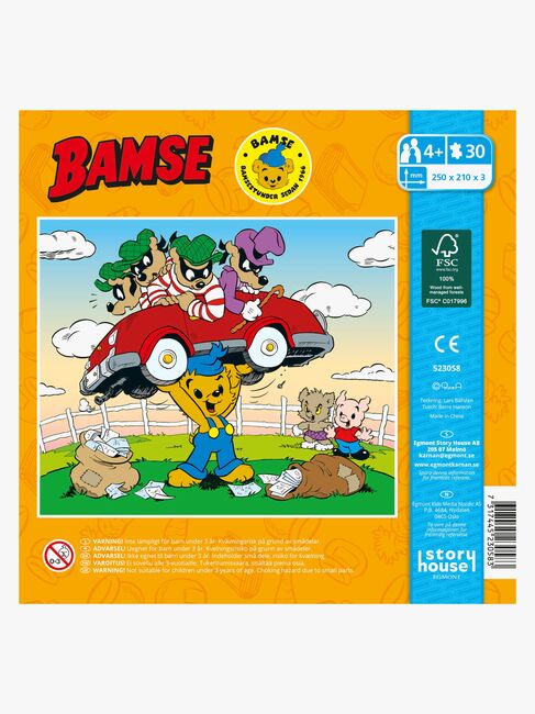 Egmont Kärnan Skurkpussel Bamse Träpussel 30 Bitar