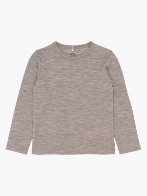 Mikk-Line  Långärmad T-shirt Barn Merinoull, Melange Denver