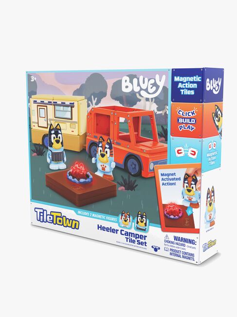 Tile Town Bluey Magnetisk Byggsats Husvagnsset