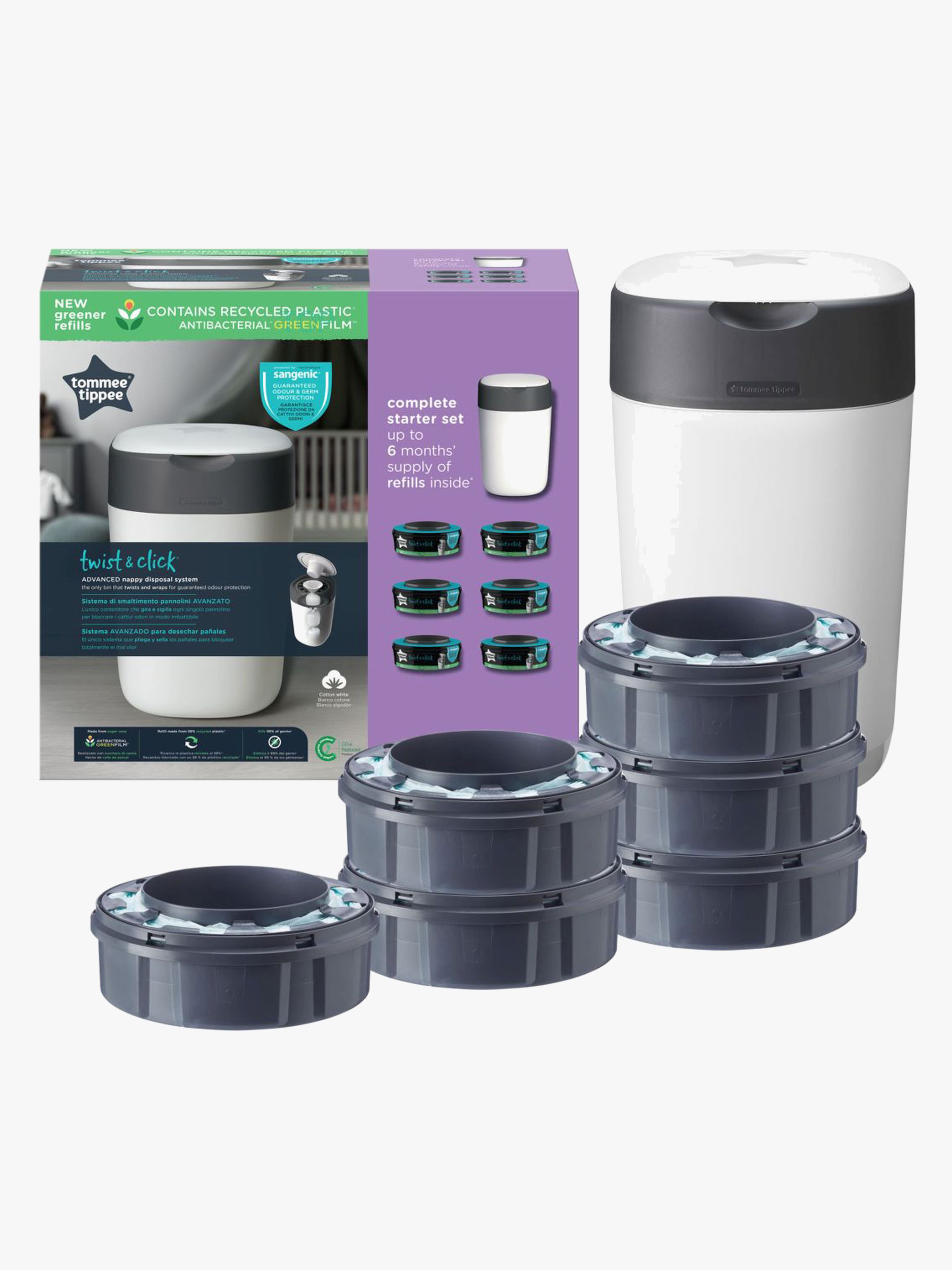 Tommee Tippee Twist & Click Sangenic – luktkontrollerad blöjhink