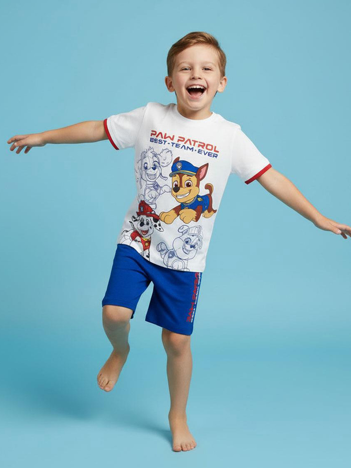Paw Patrol T-shirt & Shorts Set, Vit