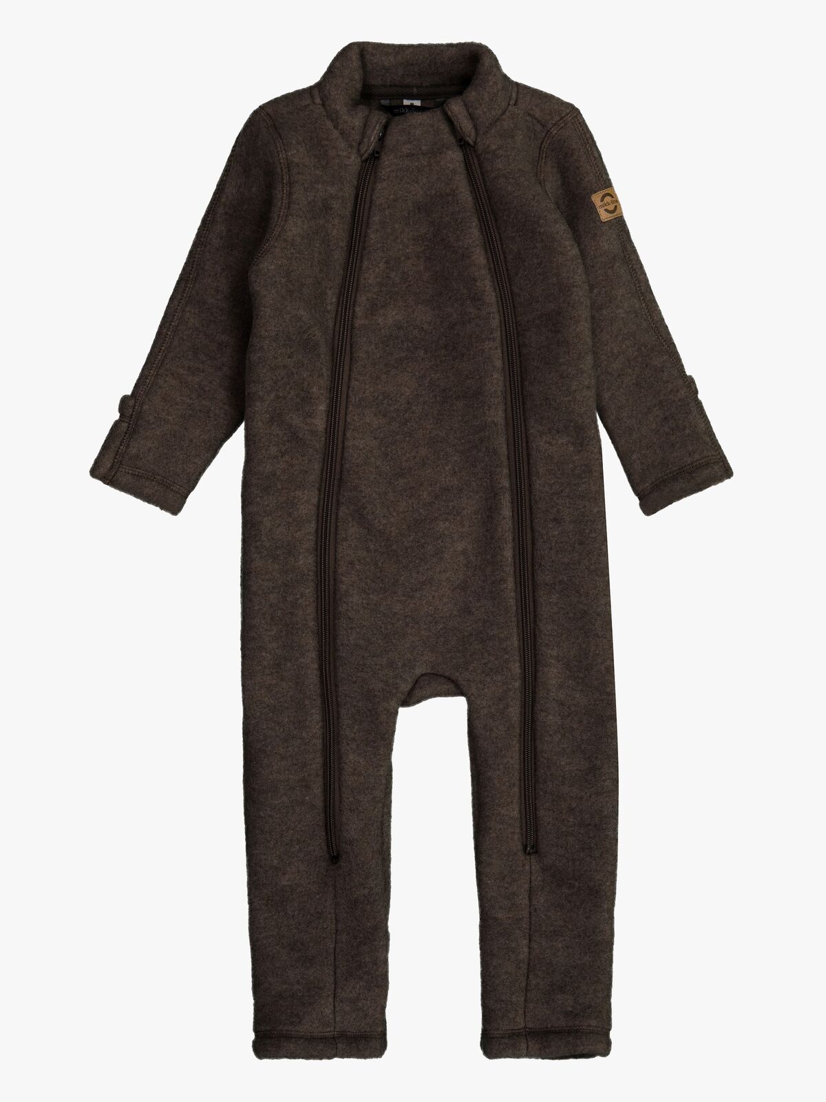 Mikk-Line Overall Merinoull, Dark Brown Melange
