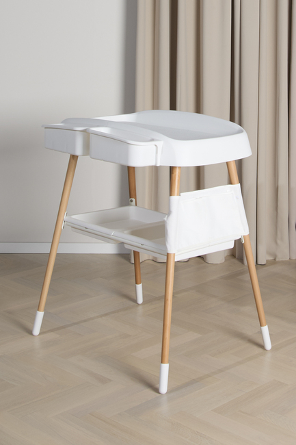 Beemoo Nordic Spjälsäng, Skötbord & Babysitter, White/Wood