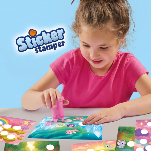 SES Creative Stämpel med Klistermärken Fantasidjur