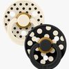 BIBS Studio Colour Polka Napp 2-Pack Latex Stl 2 Anatomisk, Ivory/Black