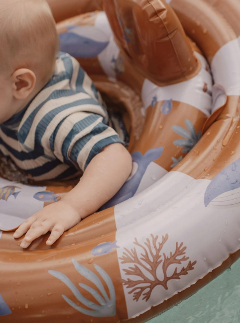 Little Dutch Ocean World Baby Badring, Blue