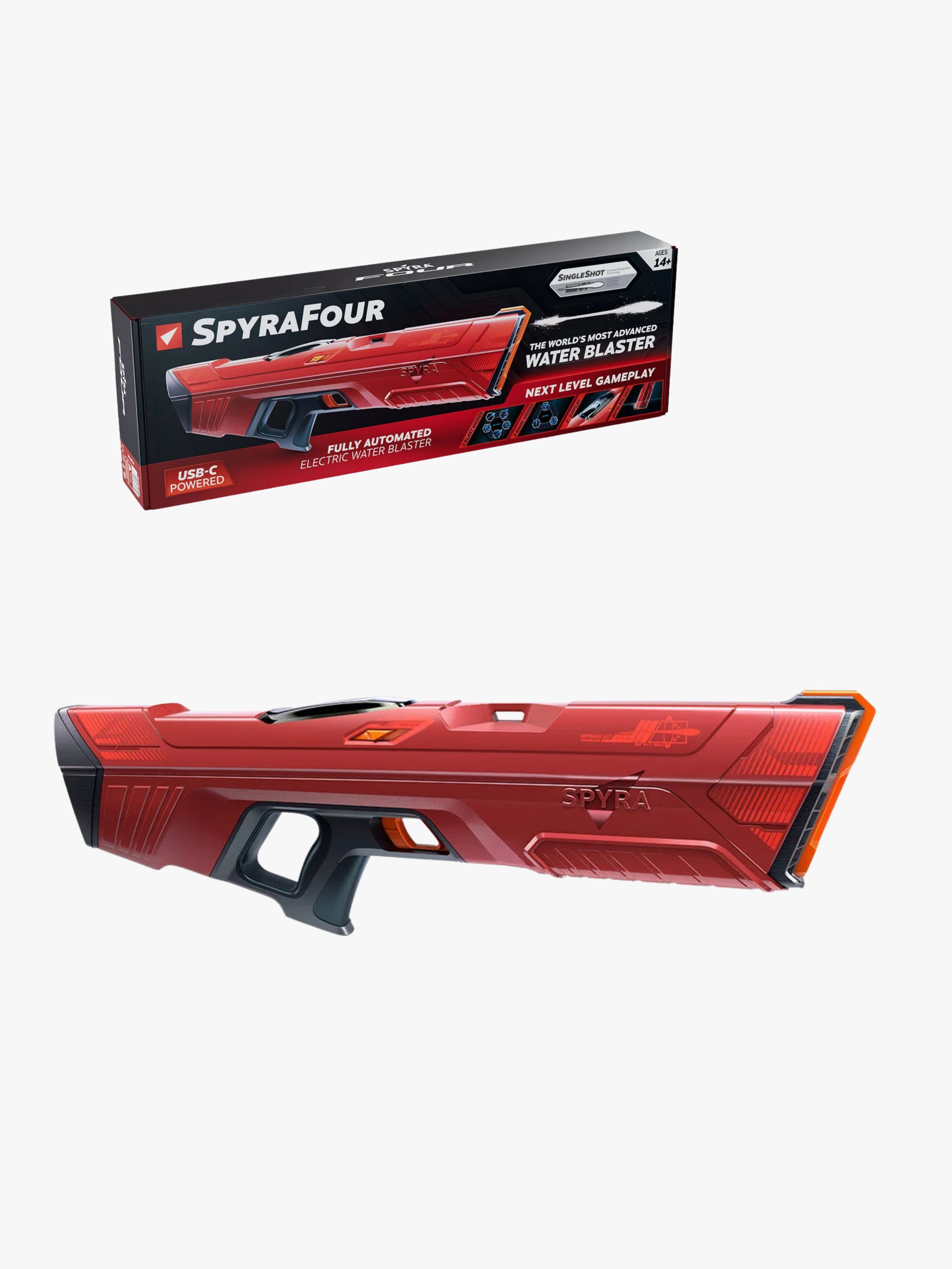 Spyra Vattenpistol Four, Röd