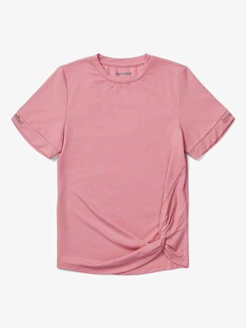Hyperfied Jersey Knot Logo Top, Blush