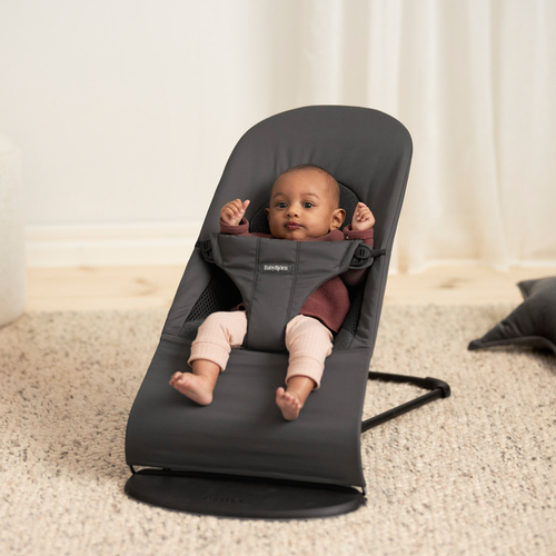 BabyBjörn Balance Soft Babysitter Vävd/Jersey, Mörkgrå
