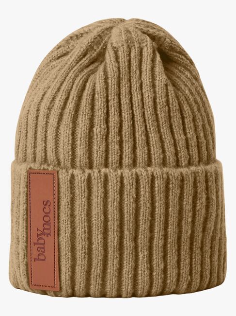 BabyMocs Stickad Mössa, Caramel