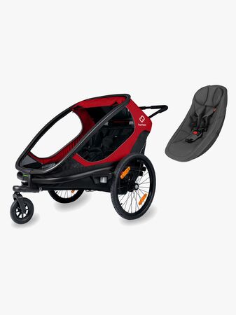 Hamax Outback Cykelvagn inkl. Babyinsats, Red/Black