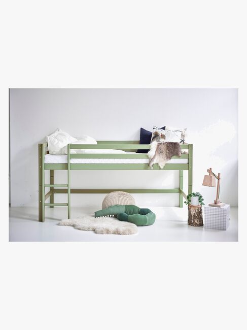 Hoppekids ECO Dream Halvhög Loftsäng 90x200, Pale Green