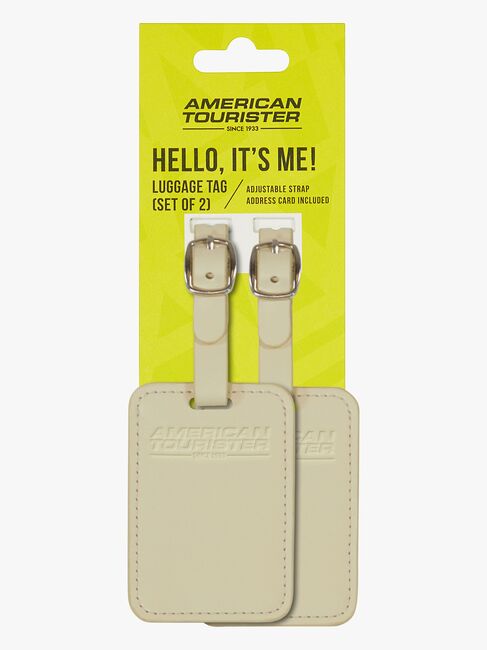 American Tourister Bagagetag 2-Pack, Coconut Sand
