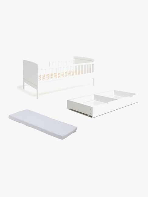 JLY DREAM Juniorsäng LOWA Inkl. Sängförvaring & Madrass 70x140, Vit