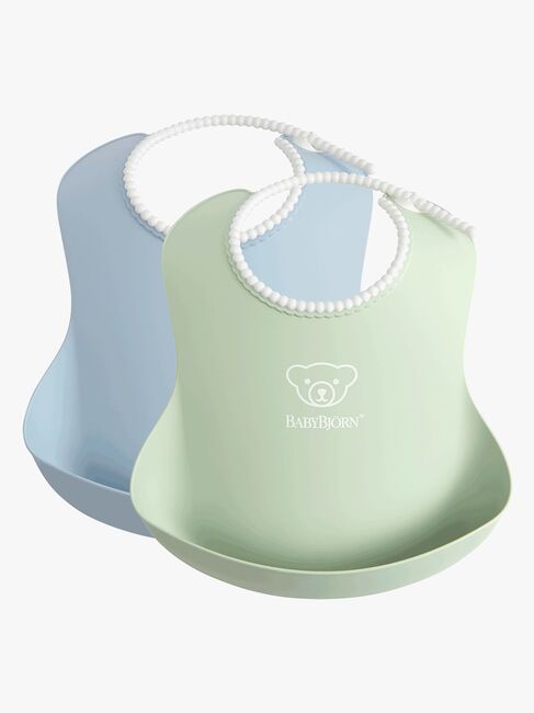 Babybjörn Haklapp 2-pack, Blekgrön/Blekblå