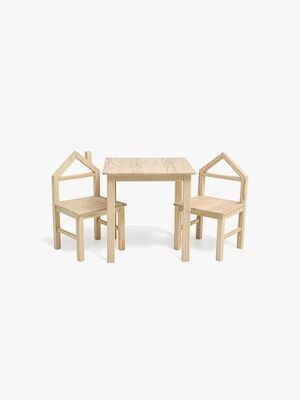 JLY SAGA House Tisch Und Stühle, Natur