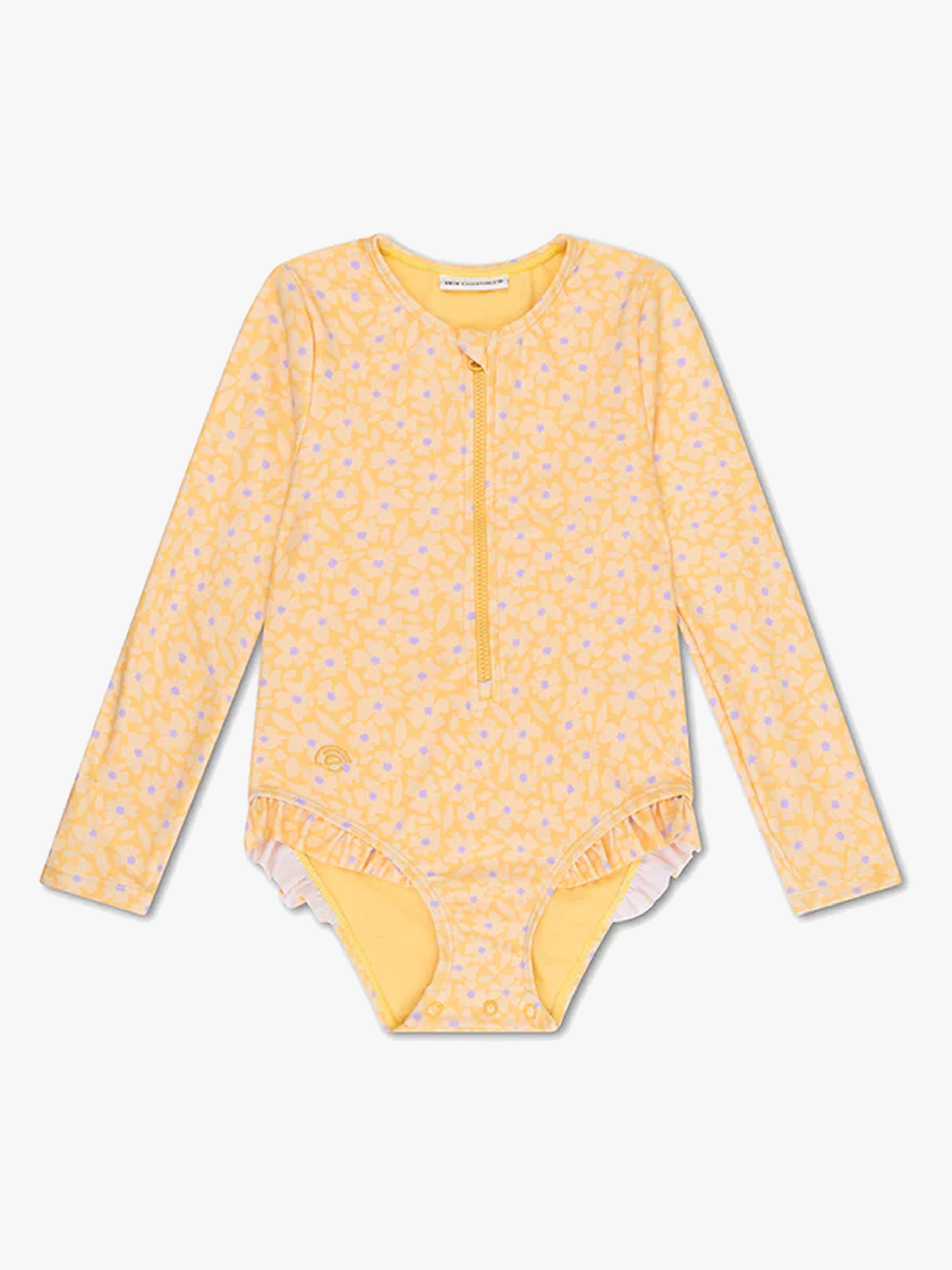Swim Essentials  Långärmad UV-Dräkt, Florish Yellow, 122-128