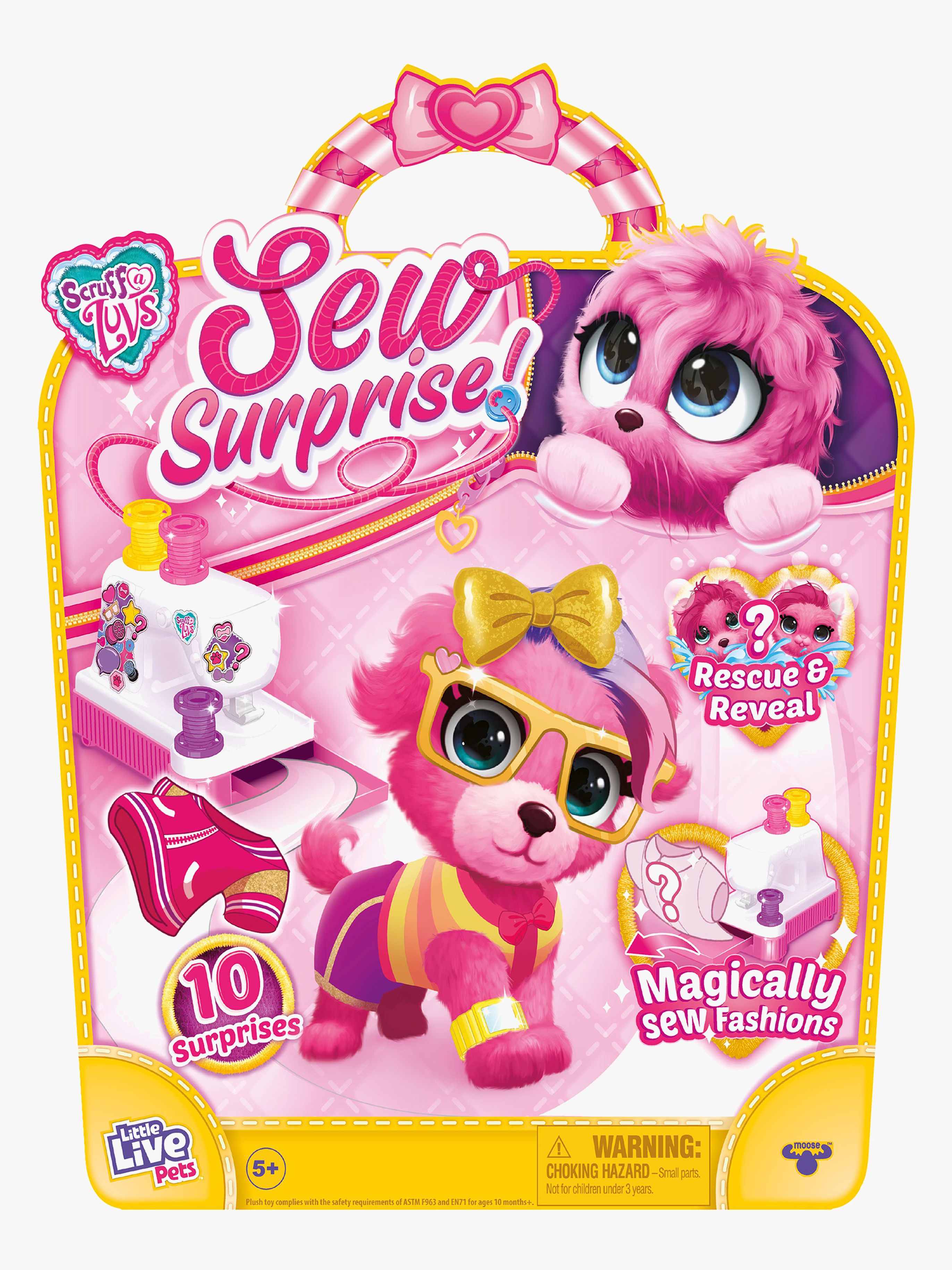 Scruff-A-Luvs Mjukdjur Sew Surprise, Rosa