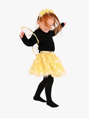 Den Goda Fen Utklädnad Fjäril Med Tyllkjol, Gul