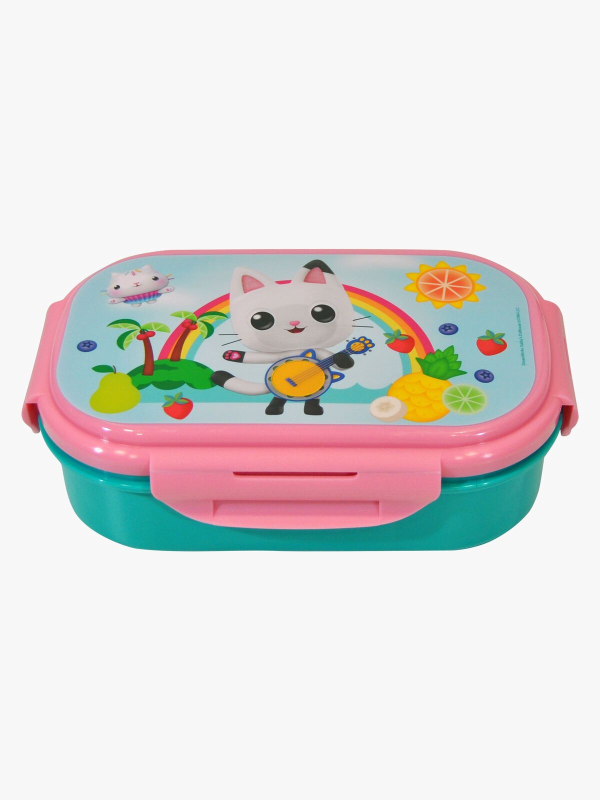 Gabby's Dollhouse Lunchbox med Bestick, Blå/Rosa