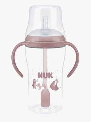 NUK Perfect Match Träningsmugg med Sugrör 260 ml, Bear