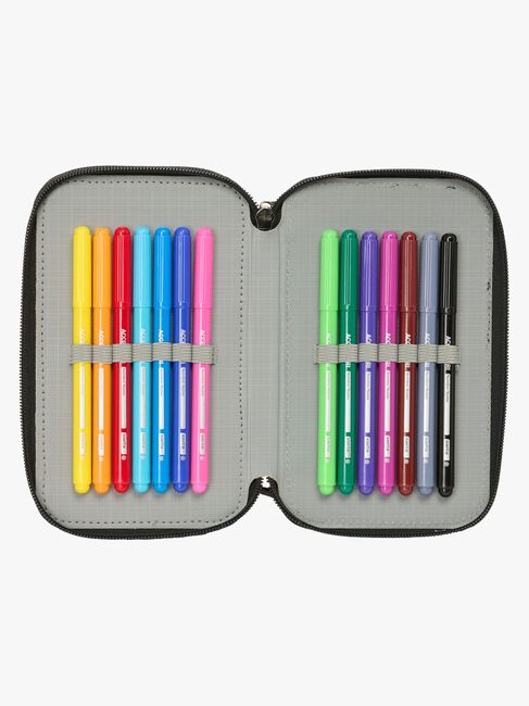 Marvel Avengers  Fyllt Trippelpennfodral 37 Delar, Blå