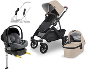 UPPAbaby VISTA V2 Duovagn inkl. Beemoo Route Babyskydd & Bas, Liam/Mineral Grey