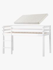 Hoppekids ECO Dream Halvhög Loftsäng Med ECO Dream Skummadrass 70x160, Vit