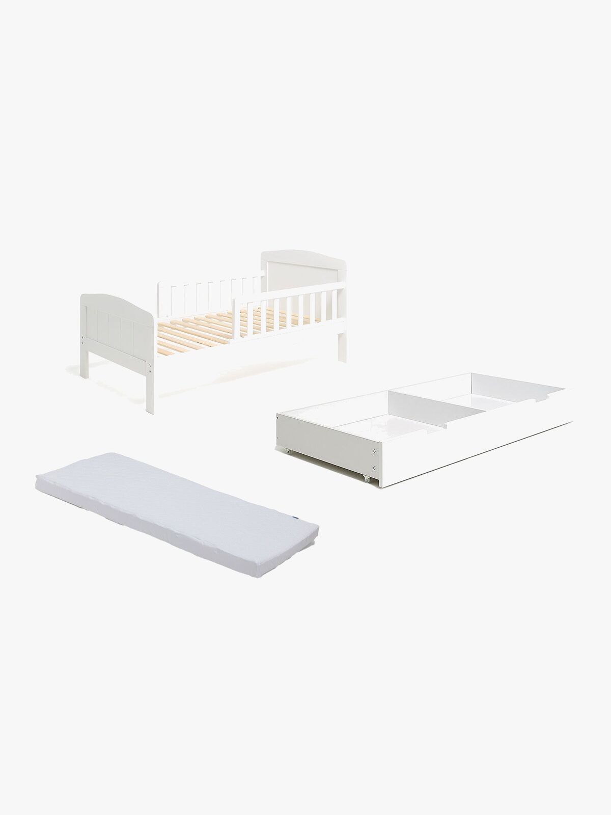 JLY DREAM Juniorsäng JULI Inkl. Sängförvaring & Madrass 70x140, Vit