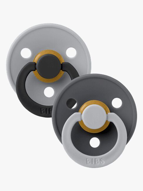 BIBS Studio Colour Fusion Napp 2-Pack Stl 1, Cloud Iron mix