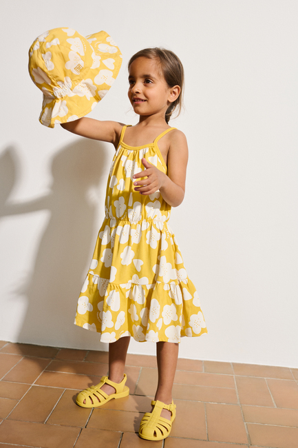 LIEWOOD Amelia Solhatt Vändbar, Flower/Lemon Yellow