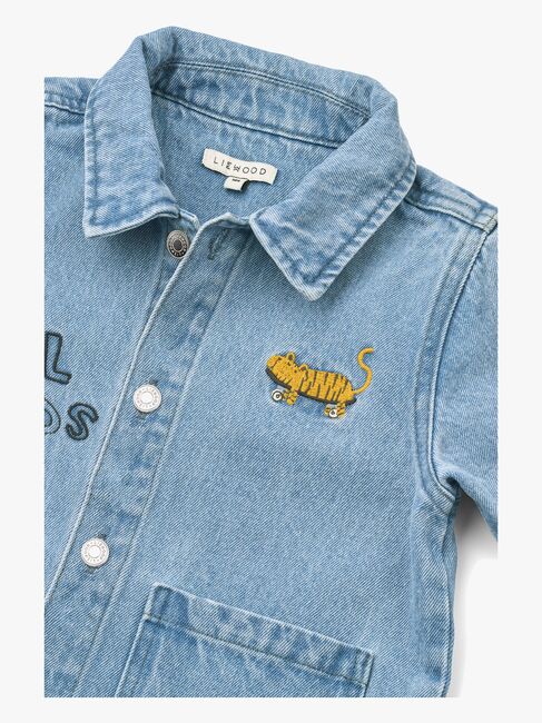 LIEWOOD Kinsley Placement Denim Jeansjacka, Cool Kids/Light Blue Denim